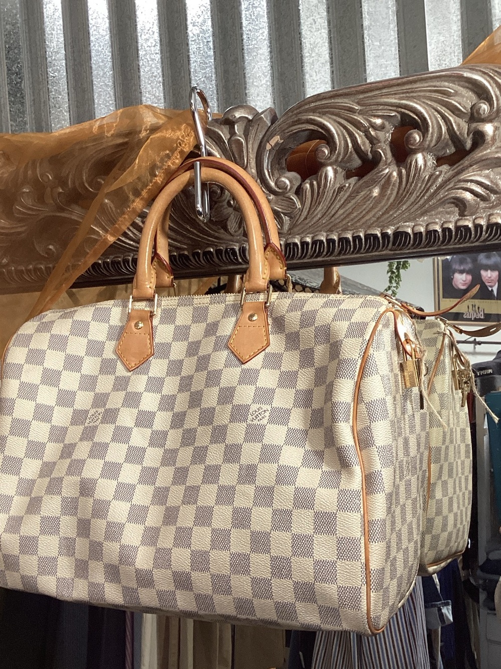 LOUIS VUITTON DAMIERE AZURE SPEEDY BAG AUTHENTIC.  PRETTY